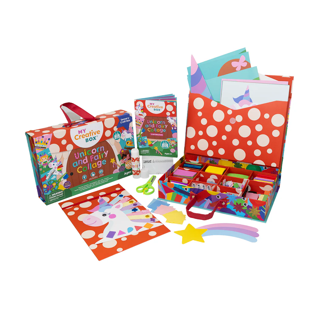 My Creative Box Unicorn and Fairy Collage Sensory Activity Box | Child ...