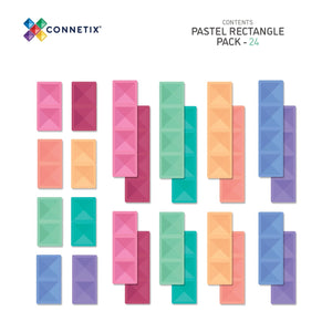 Connetix 24 Piece Pastel Rectangle Magnetic Tiles Pack | 10% OFF SALE | Children of the Wild