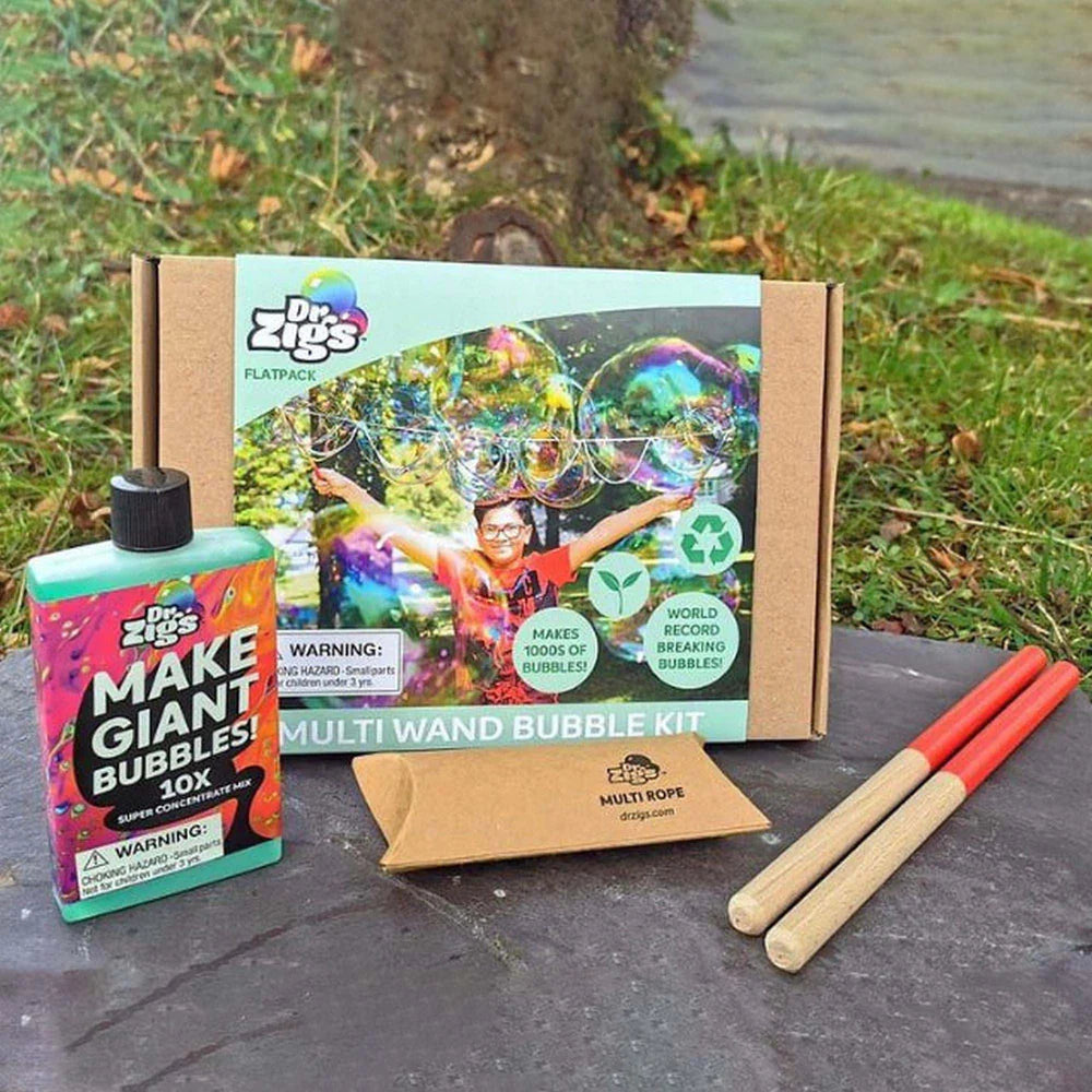 Dr Zigs Multi Wand Bubble Kit Flatpack | Children of the Wild