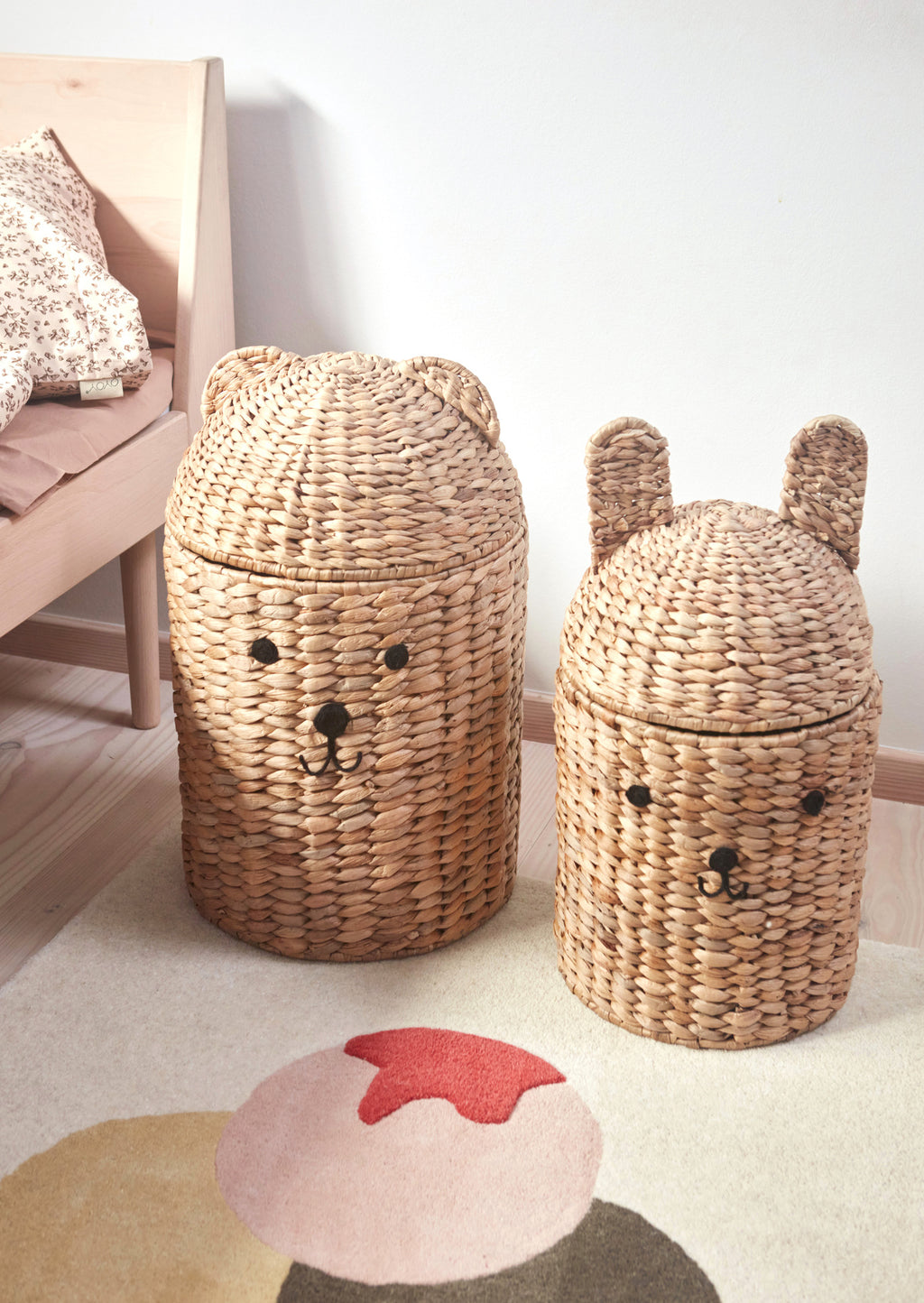 OYOY Living Design Mini | Bear and Rabbit Storage Basket Set | Children of the Wild
