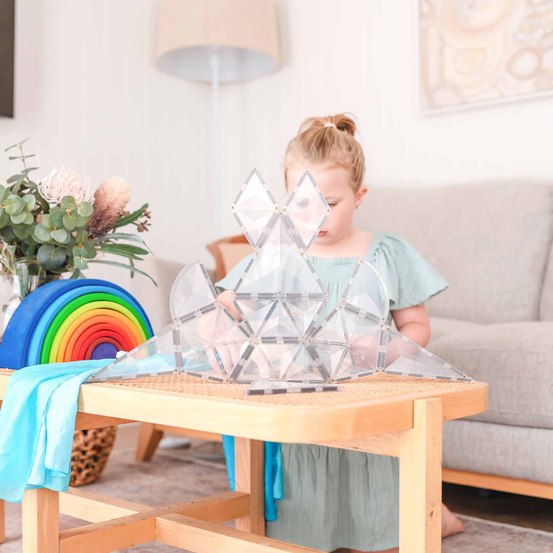Connetix 24 Piece Clear Shape Expansion Magnetic Tiles Pack | 10% OFF SALE | Children of the Wild
