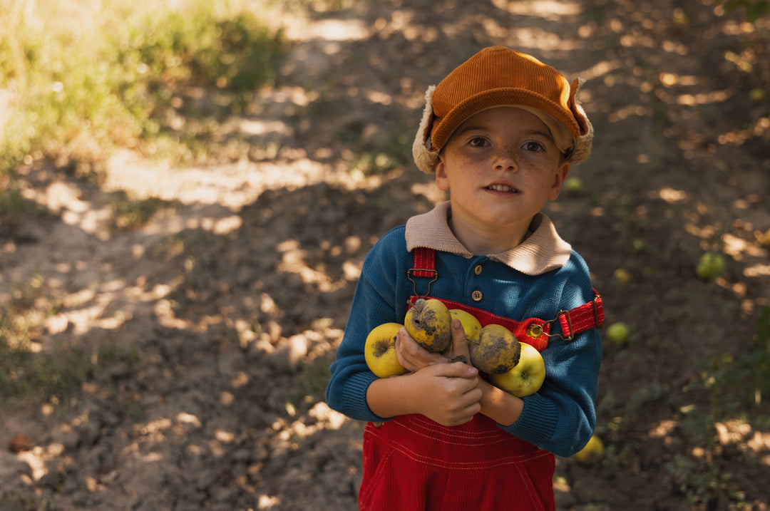 Fin and Vince Classic Overalls in Chilli | 30% OFF | Size 2-3y, 8-9y |Children of the Wild