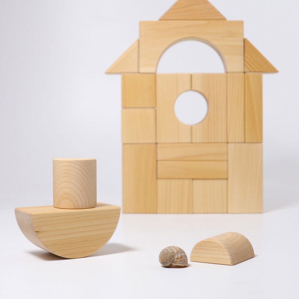 Grimms Giant Natural Building Set | 12+ Months | Wooden Building Sets | Children of the Wild