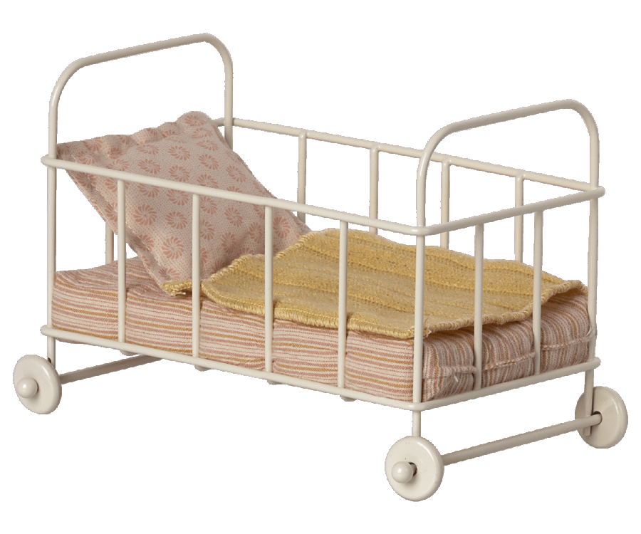 Maileg Cot Bed Micro Rose | Dolls House Furniture | Children of the Wild