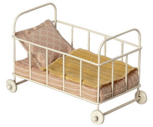 Maileg Cot Bed Micro Rose | Dolls House Furniture | Children of the Wild