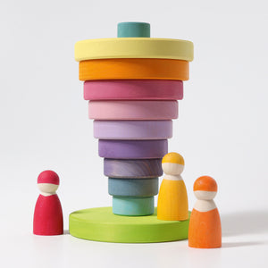 Grimms Conical Tower Pastel | Wooden Block Sets | 12+ Months | Children of the Wild