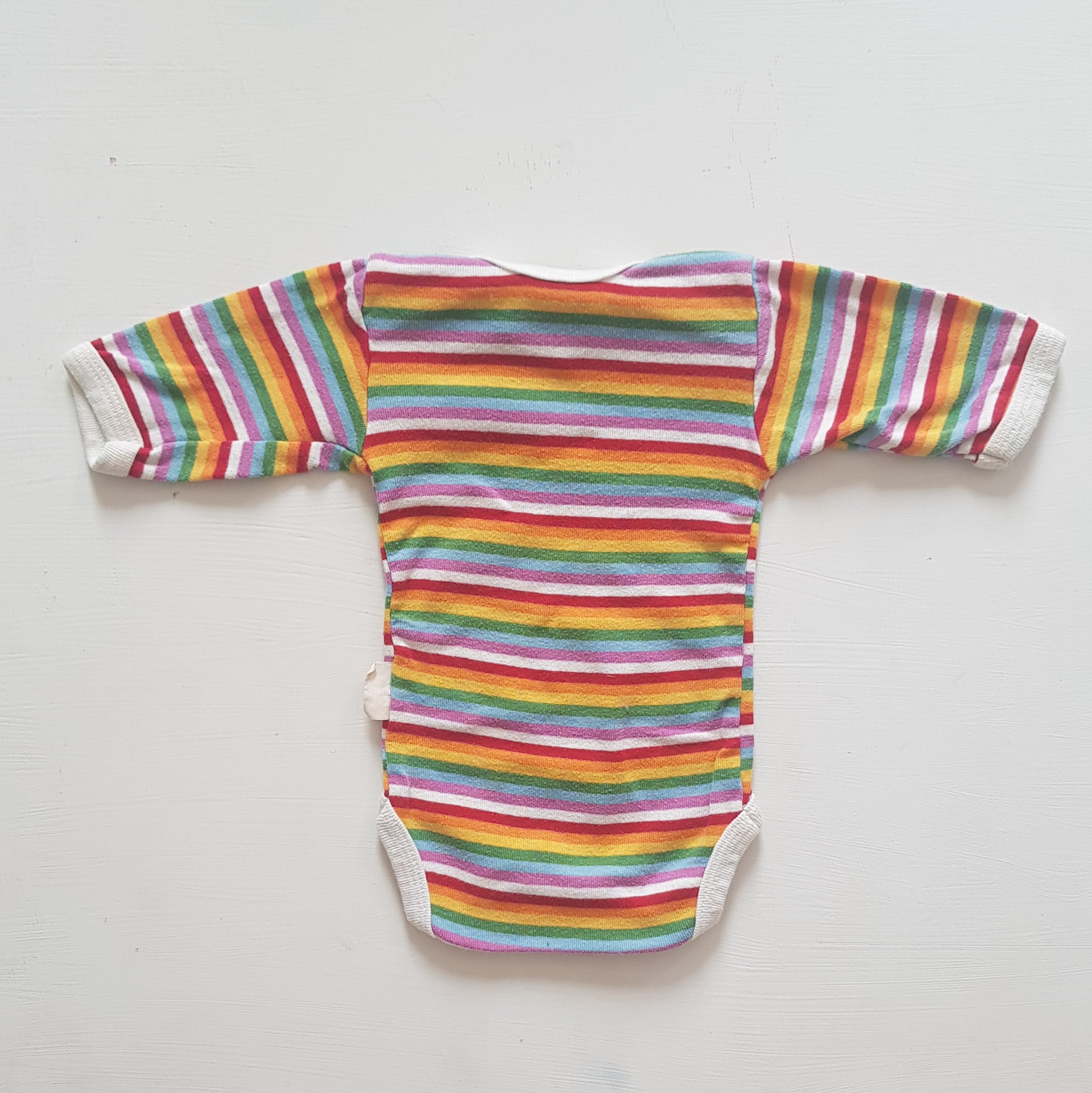 THRIFT Blessed Earth - Rainbow Stripe Romper Size 000