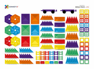 Connetix 212 Piece Magnetic Tile Mega Pack in Rainbow | Free Shipping | Children of the Wild