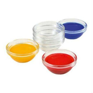Clear Glass Paint Dish - Set of 6