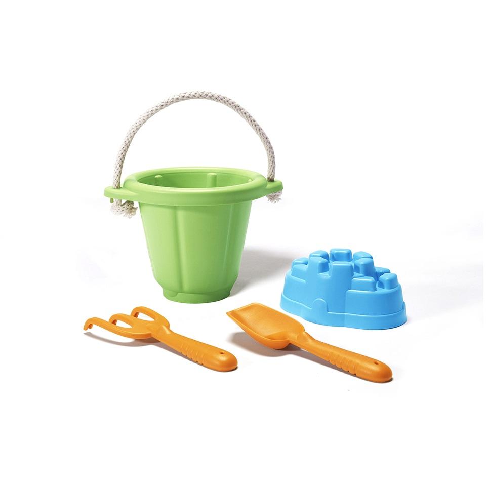 Green Toys - Sand Castle Mould Beach and Sand Pit Set - Green