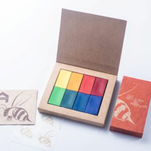 Apiscor Block Crayons set of 8 Waldorf Colours | Children of the Wild