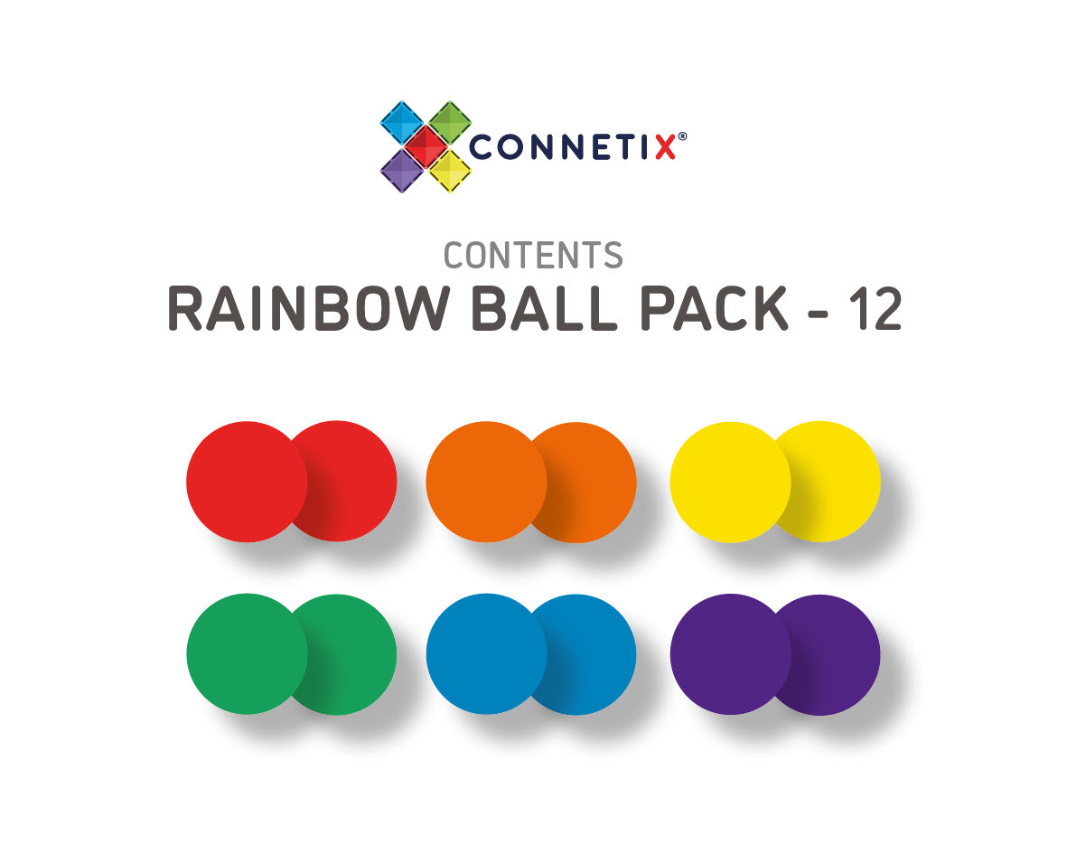Connetix Rainbow Ball Replacement Pack 12 Pieces | 10% OFF SALE | Children of the Wild