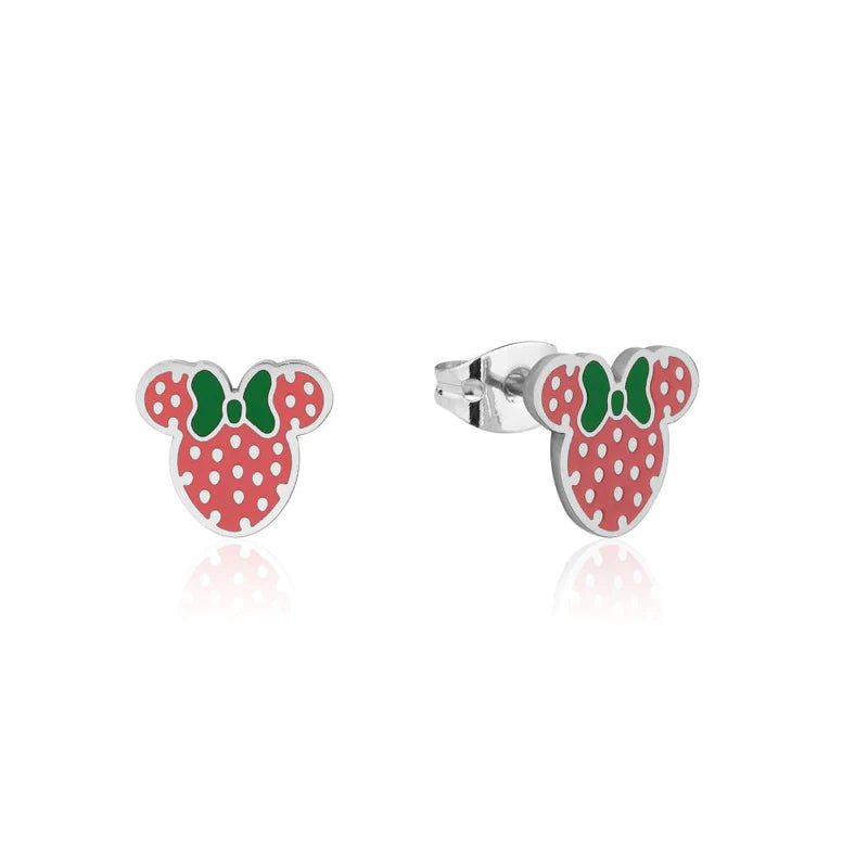 Couture Kingdom Minnie Mouse Strawberry Enamel Stud Earrings | Mickey Mouse | Children of the Wild