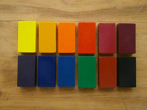 Filana Beeswax Crayons | 12 Rainbow Blocks With Brown and Black | Children of the Wild