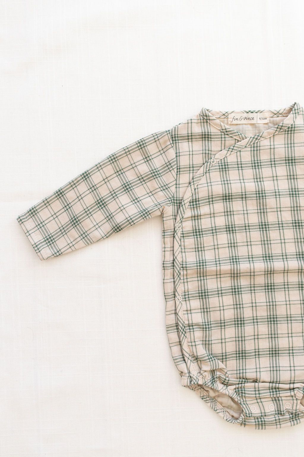 Fin and Vince Wrap Onesie in Ivy French | 30% OFF SALE | Children of the Wild