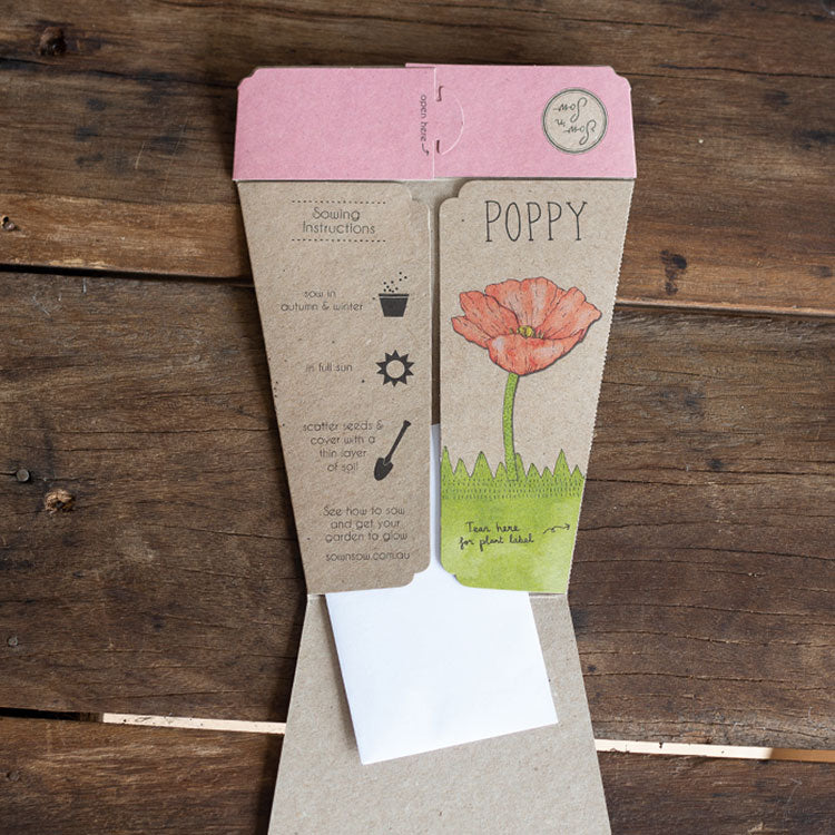Sow n' Sow Gift of Seeds - Poppy | Children of the Wild