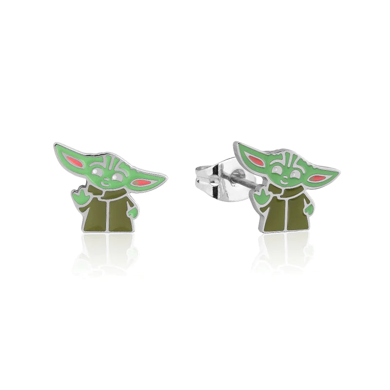 Couture Kingdom The Child Baby Yoda Enamel Stud Earrings | The Mandalorian | Children of the Wild