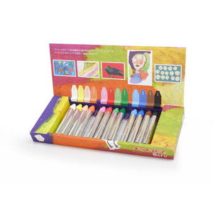 Kitpas Ecru Medium Stick Crayons 12 colours | Children of the Wild