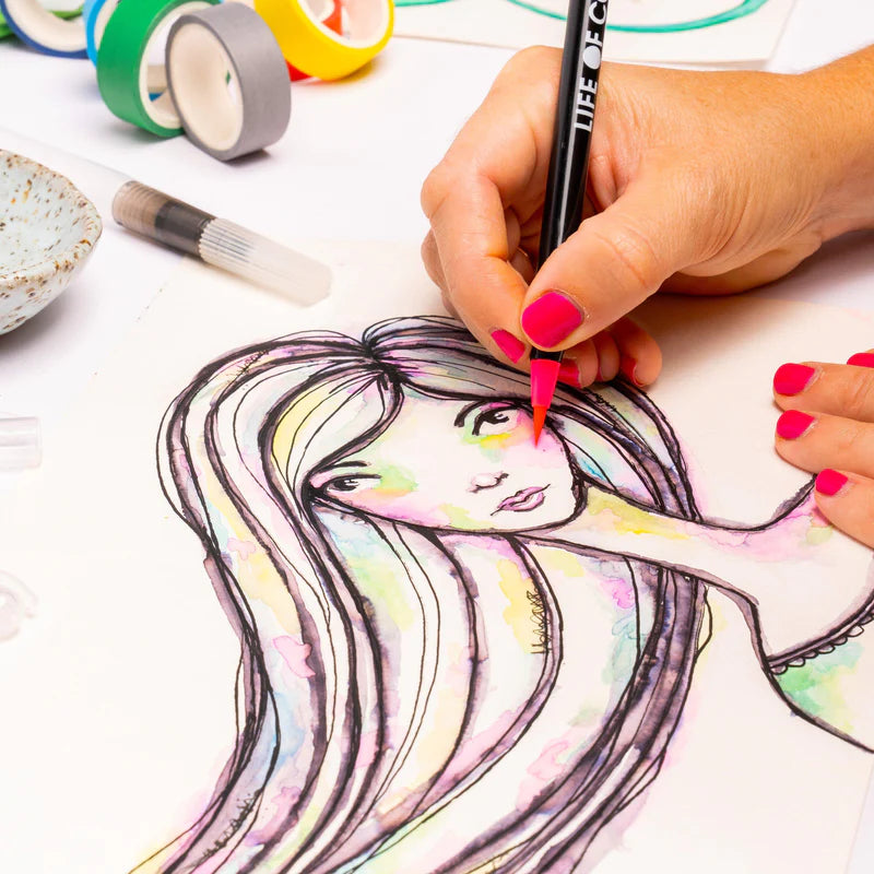 Life of Colour Watercolour Brush Pens Set of 20 | Art Resource | Child ...
