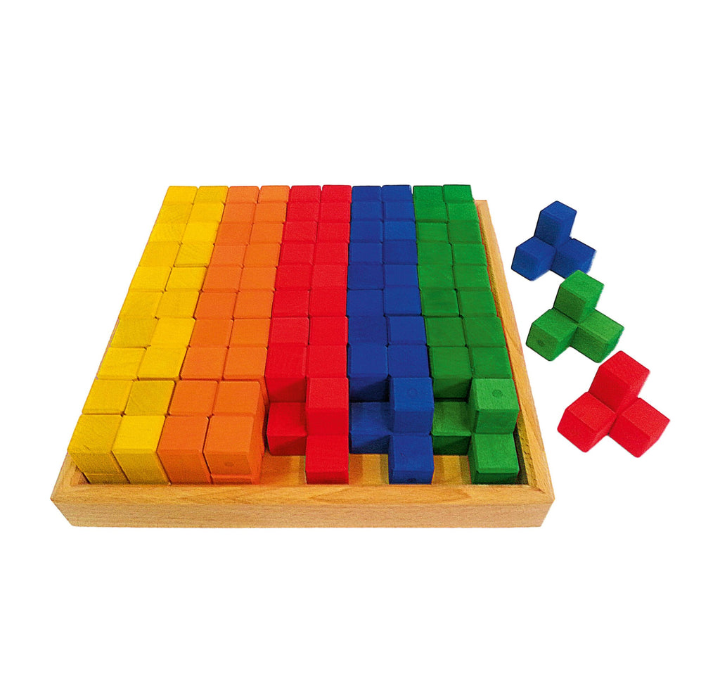 Bauspiel Coloured Corner Blocks with 50 Pieces | Children of the Wild
