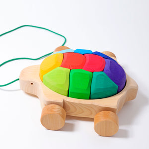 Grimms Pullalong Turtle | Wooden Car | Children of the Wild