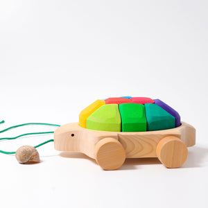 Grimms Pullalong Turtle | Wooden Car | Children of the Wild