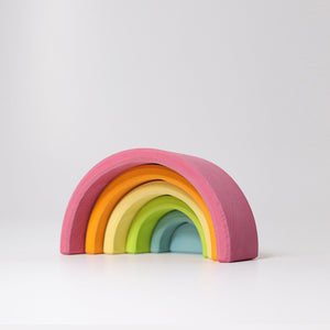 Grimms Medium Rainbow in Pastel | Wooden Building Sets | Children of the Wild