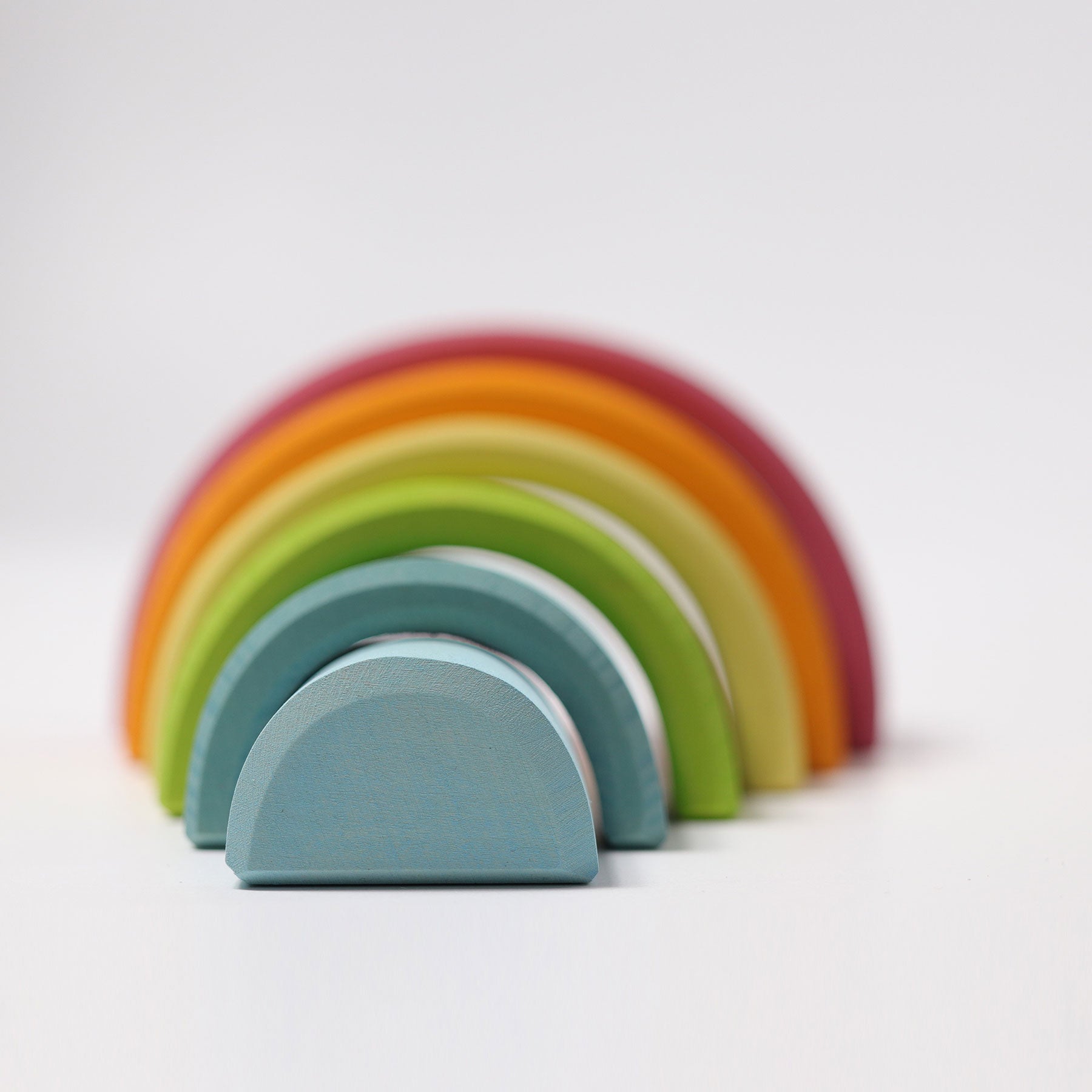 Grimms Medium Rainbow in Pastel | Wooden Building Sets | Children of the Wild