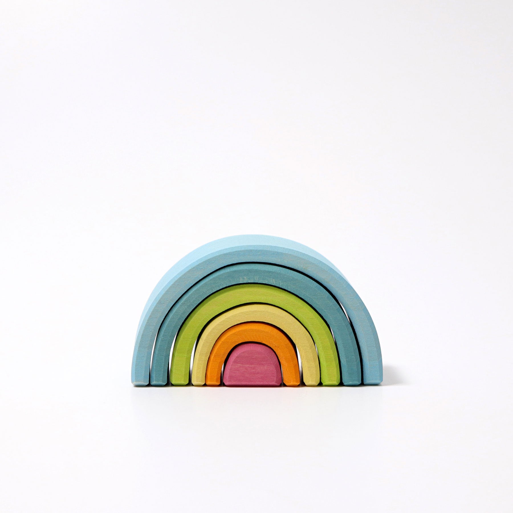 Grimms Small Rainbow in Pastel | Wooden Building Sets | Children of the Wild