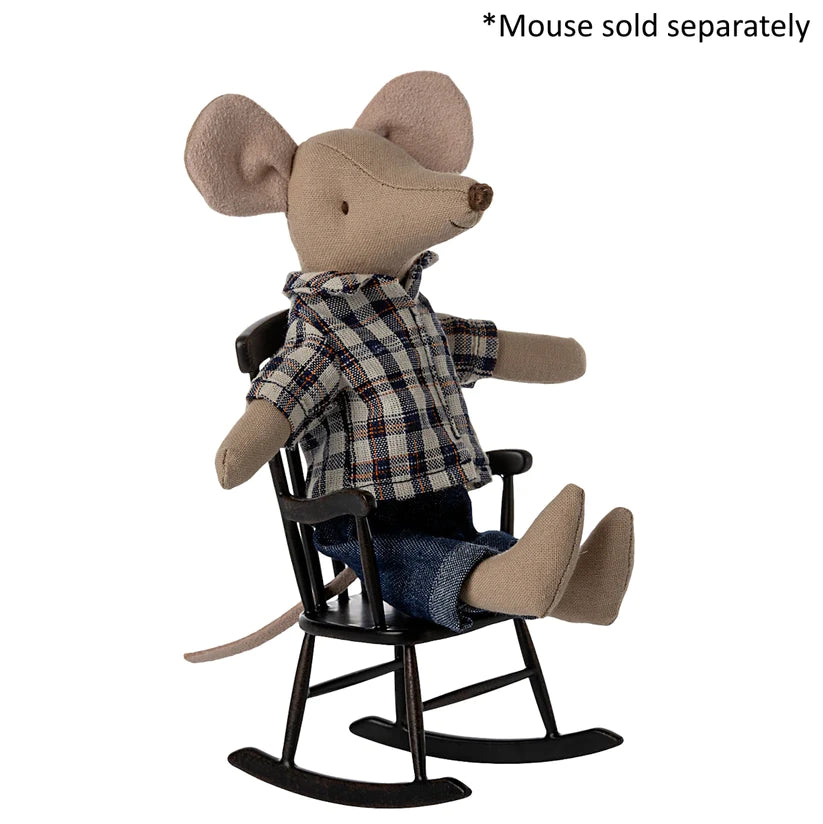 Maileg Rocking Chair Mouse Anthracite | 2023 Release | Children of the Wild