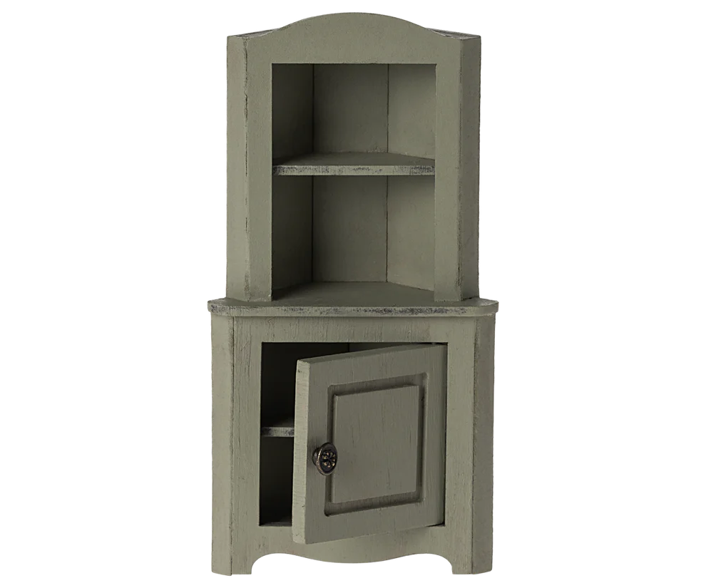 Maileg Corner Cabinet for Mouse in Light Green | 2024 Release | Children of the Wild