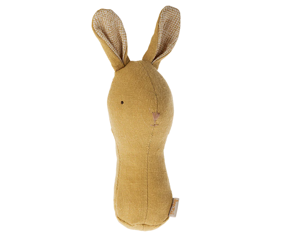 Maileg Lullaby Friends Bunny Rattle in Dusty Yellow | 2024 Release | Children of the Wild