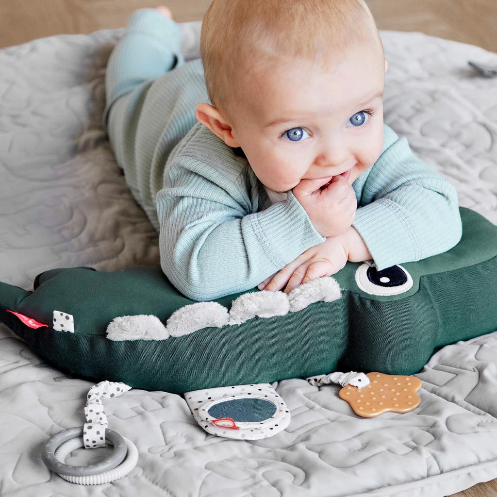Done by Deer Tummy Time Croco in Green | Children of the Wild