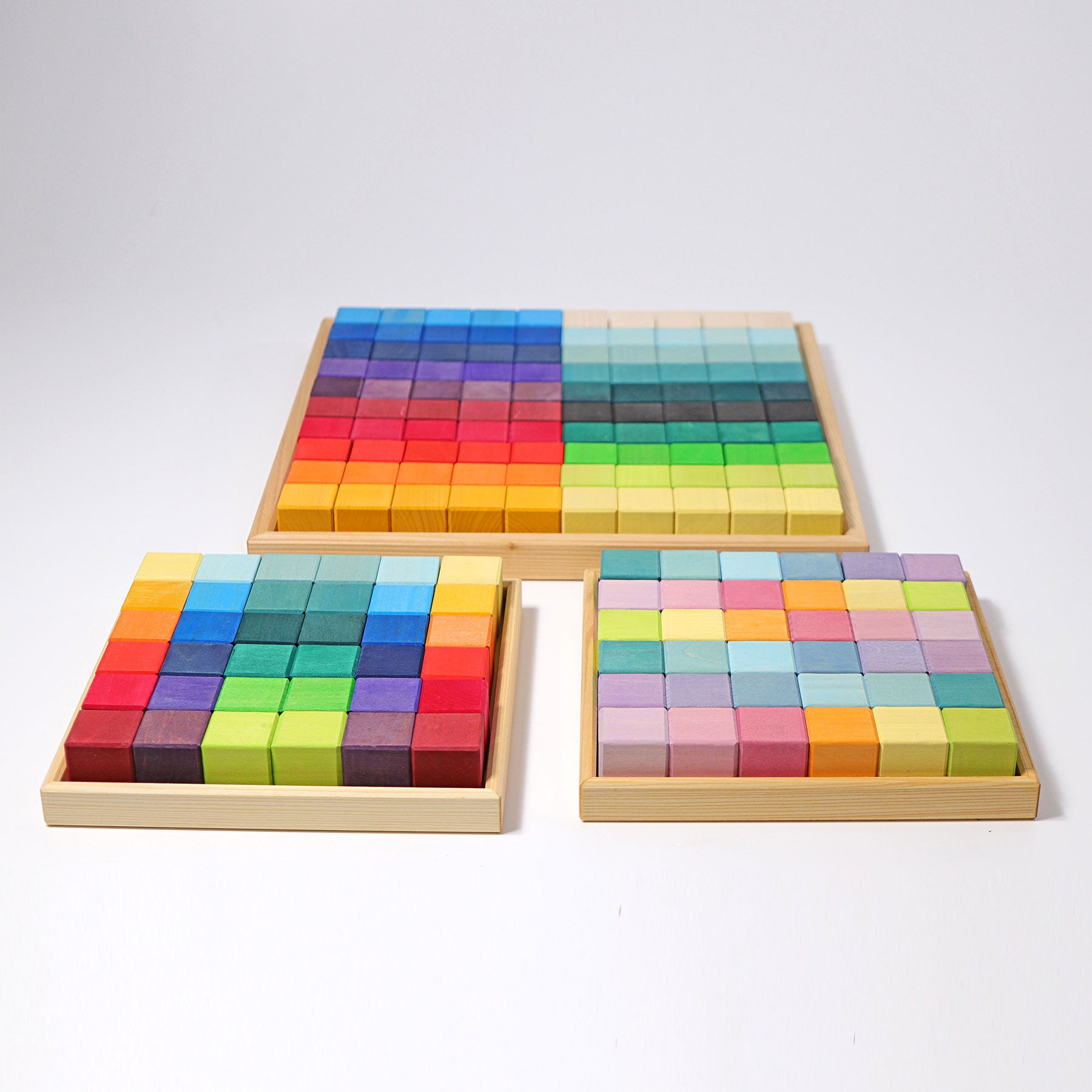 Grimms Mosaic Rainbow Block Set | 36 Pieces | Wooden Block Sets | 12+ Months | Children of the Wild