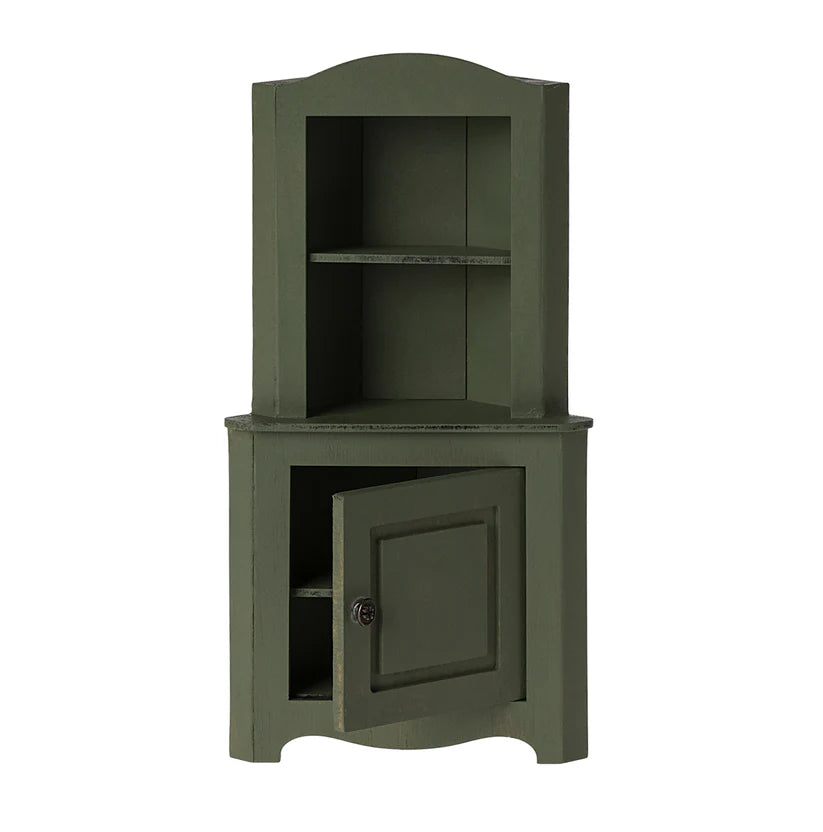 Maileg Miniature Corner Cabinet for in Dark Green | 2024 Release | Children of the Wild