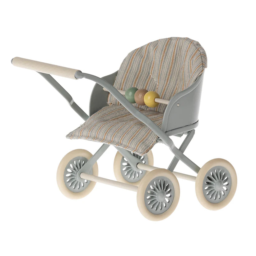 Maileg Baby Mice Stroller in Blue | 2024 New Release | Children of the Wild