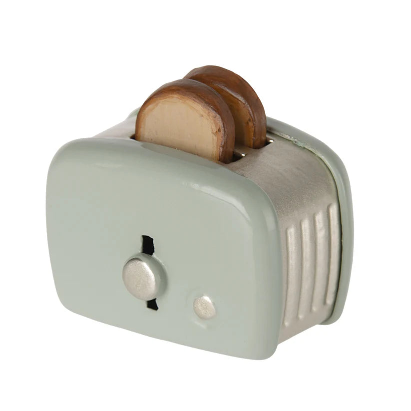 Maileg Miniature Mouse Size Toaster with Bread Mint | Dolls House Accessories | Children of the Wild