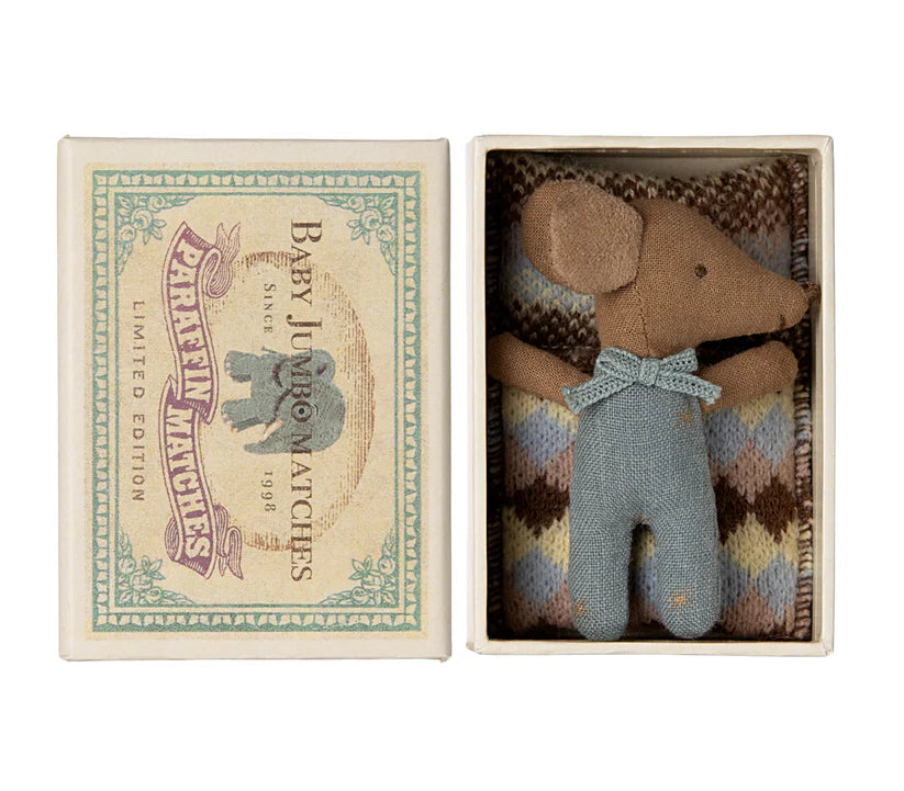 Maileg Sleepy Wakey Mouse in Blue | 2024 Release | Children of the Wild