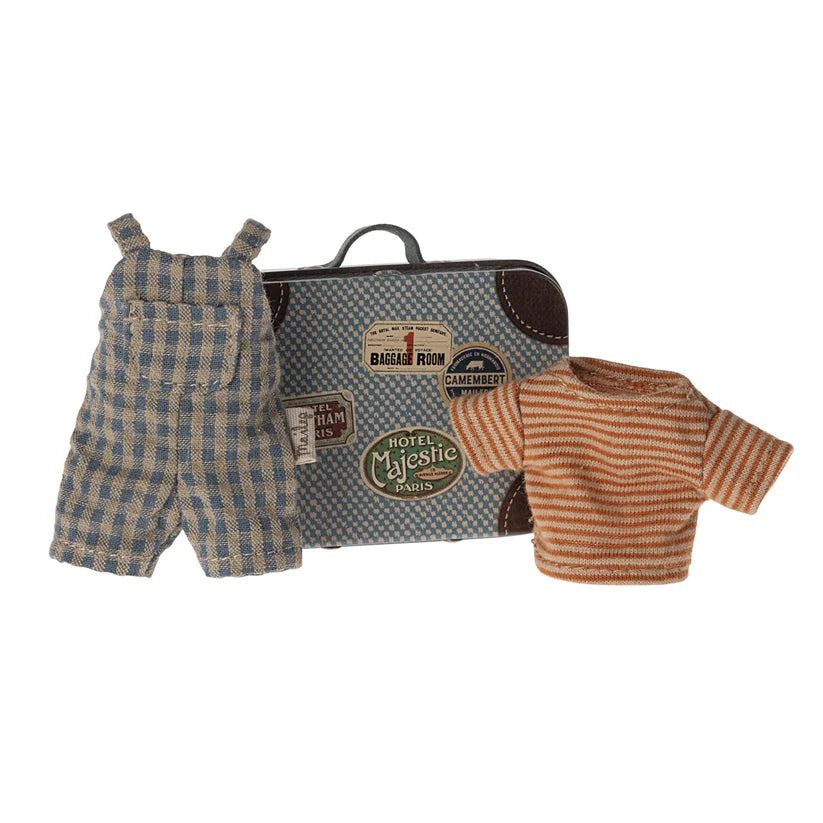 Maileg Overalls and Shirt in Suitcase Big Brother | 2024 Release | Children of the Wild