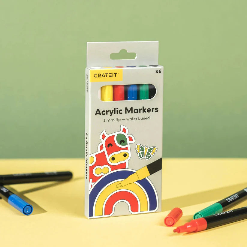 Crateit Markers 1mm 6pk | Children of the Wild