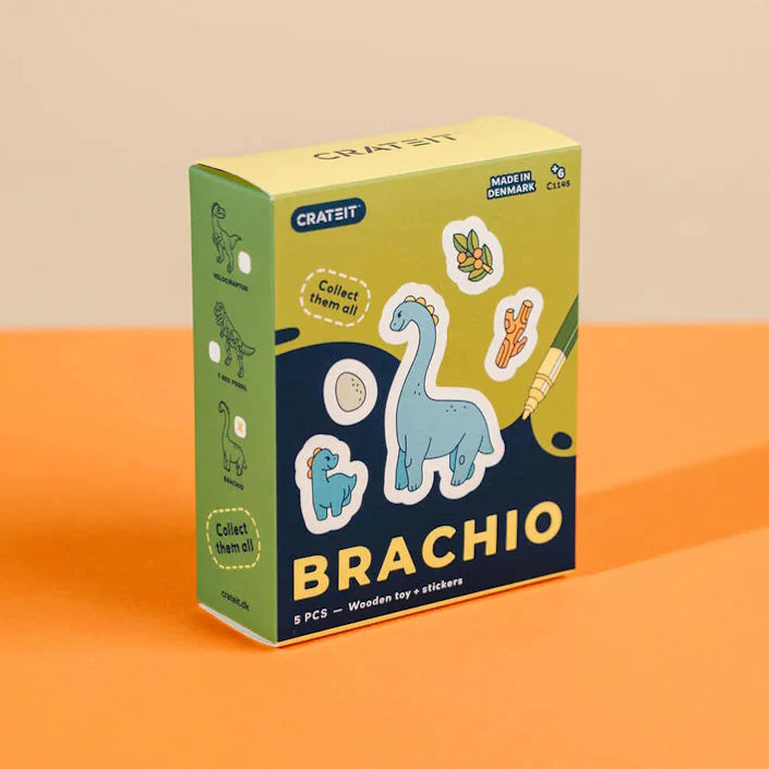 Crateit Dinosaur Brachio Wooden Toy | Children of the Wild