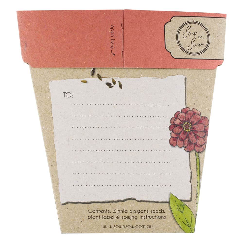 Sow n' Sow - Hooray Zinnia Gift of Seeds | Children of the Wild