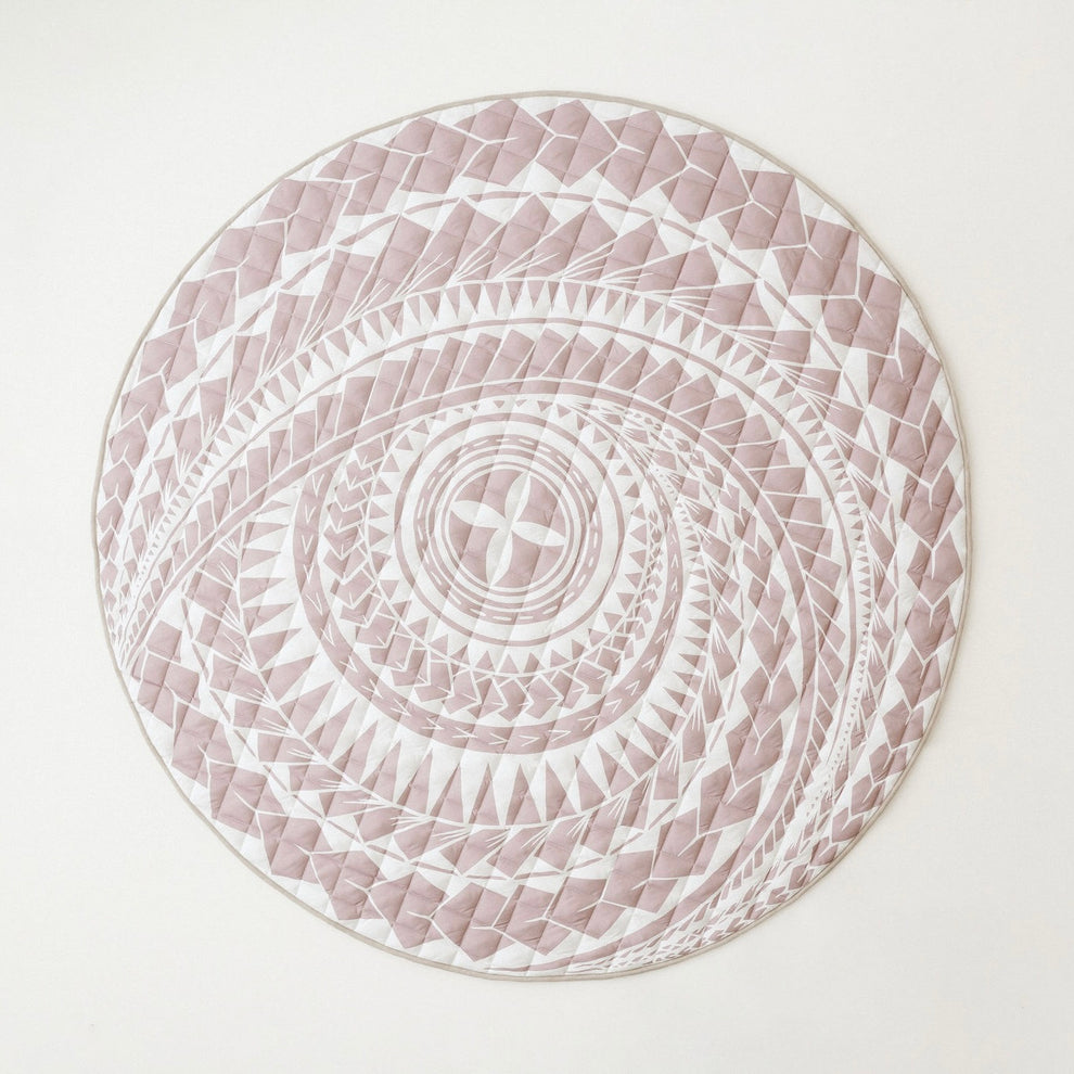 Bo & Ko Baby Pacific Island Inspired Playmat in Mauve | Children of the Wild