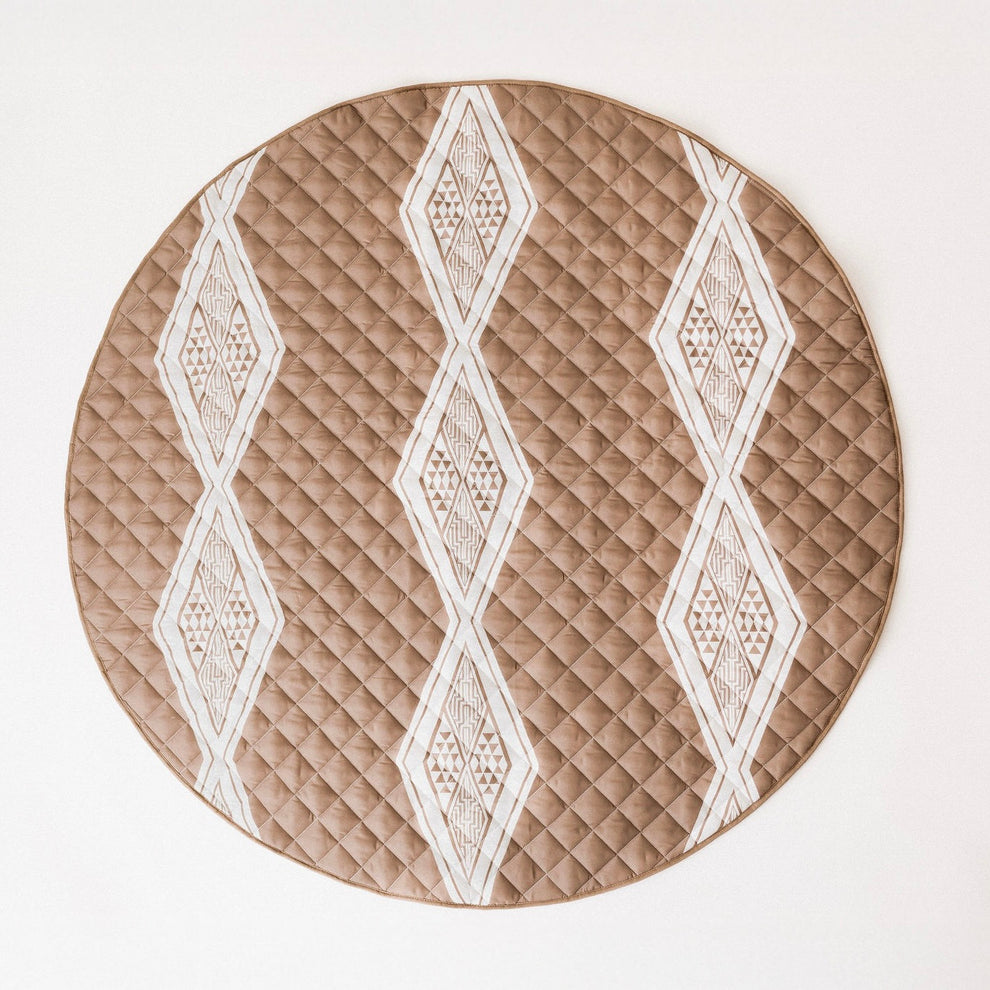 Bo & Ko Baby Ō Whakatō Maori Inspired Playmat in Cocoa | Children of the Wild