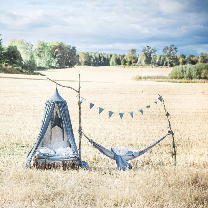 Numero 74 Organic Cotton Bed Canopy | Ice Blue S032 | Children of Numero 74 Organic Cotton Bed Canopy | Ice Blue S032 | Children of