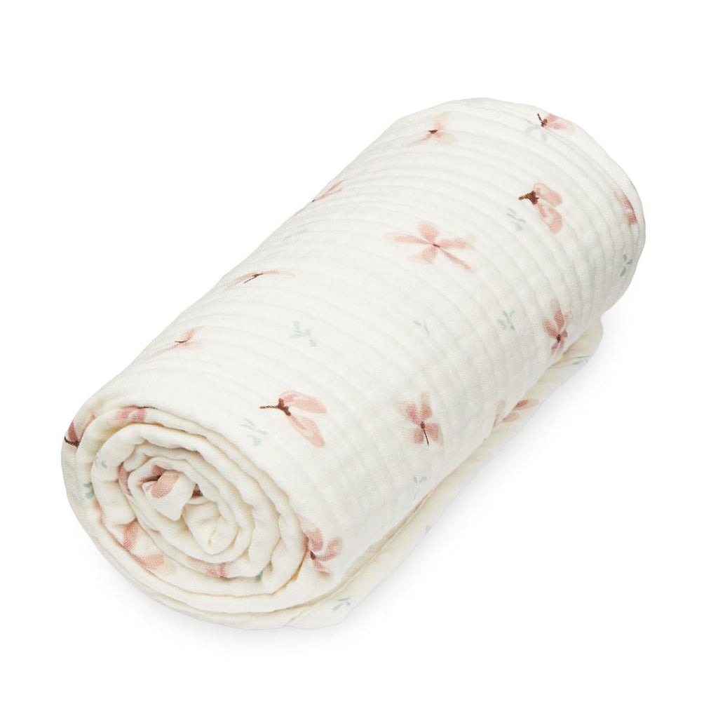 Cam Cam Copenhagen Muslin Baby Blanket GOTS in Windflower Creme | Children of the Wild