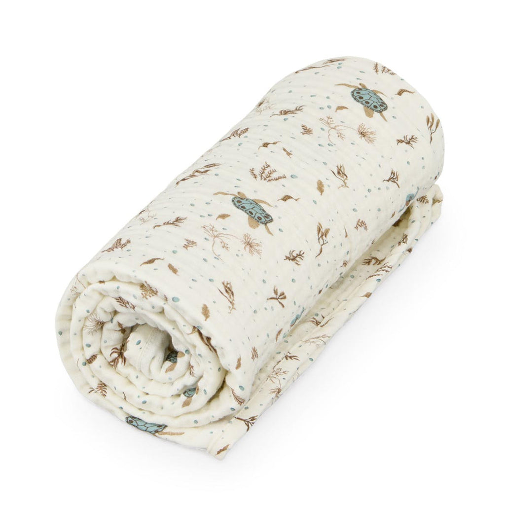 Cam Cam Copenhagen Muslin Baby Blanket GOTS in Sea Garden | Children of the Wild