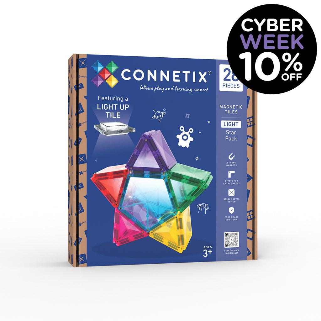 Connetix Light Star 28 pc Magnetic Tile Pack | 10% OFF SALE | Children of the Wild