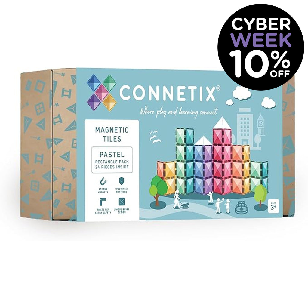 Connetix 24 Piece Pastel Rectangle Magnetic Tiles Pack | 10% OFF SALE | Children of the Wild