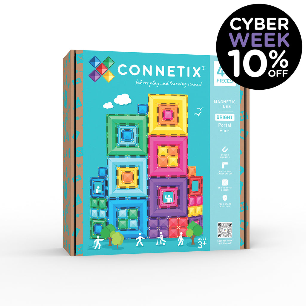 Connetix Bright Portal 48 pc Magnetic Tile Pack | 10% OFF SALE | Children of the Wild